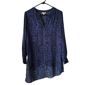 Pleione Nordstrom Asymmetrical V-Neck Blouse Women's Size S